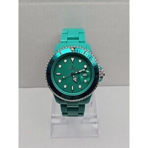 ToyWatch Green Jelly Diver Style Watch Date 5ATM Quartz New Battery Unisex